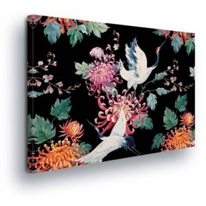 GLIX Obraz na plátně - Podzimní Fauna a Flora v Černé 4 x 30x80 cm