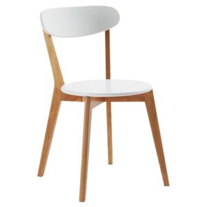 Bílá dřevěná jídelní židle LaForma Luana