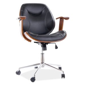 Kancelářská židle ORDEON, 66x90x46, černá/ořech