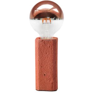 Stolní lampička | Ø6,2cm, jíl + cihlově červená | Aca Lighting (V372011TRD)