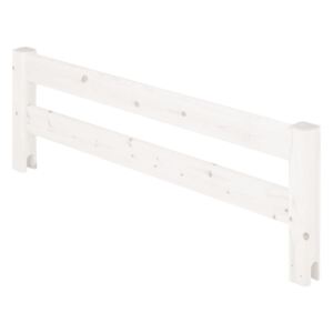 Bílá bezpečnostní zábrana z borovicového dřeva k posteli Flexa Classic, délka 116 cm