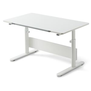Bílý psací stůl s nastavitelnou výškou Flexa Evo Full