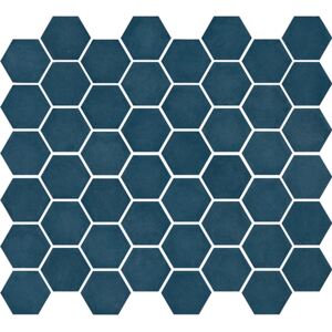 TGM Obklad mozaika skleněná modrá BLUE MATT hexagony 4,4x5 (29,5x33) cm - SXMA2660F
