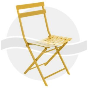 Skládací kovová židle Greensboro - žlutá