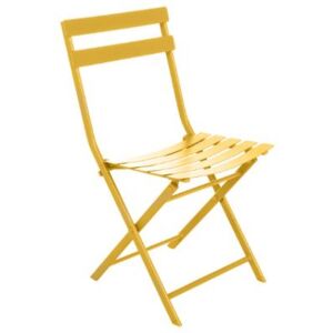 Skládací kovová židle Greensboro - žlutá
