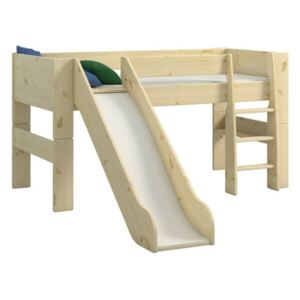 Dětská patrová postel z borovicového dřeva se skluzavkou Steens For Kids, výška 113 cm