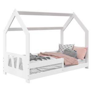 AMI nábytek Dětská postel DOMEČEK D5A 160 x 80 cm masiv bílá