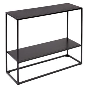Konzolový stolek Kalis s policí 90x72x30 cm - černý