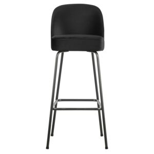 Hoorns Černá sametová barová židle Tergi 103 cm