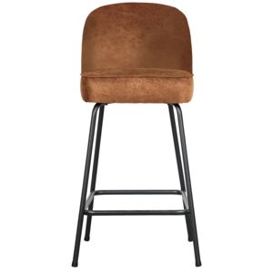 Hoorns Koňakově hnědá čalouněná barová židle Tergi 89 cm