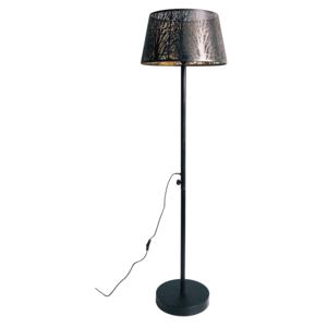 Hoorns Černo zlatá kovová stojací lampa Pumba