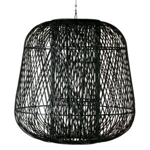 Hoorns Černé pletené bambusové závěsné světlo Bamboo 100 cm