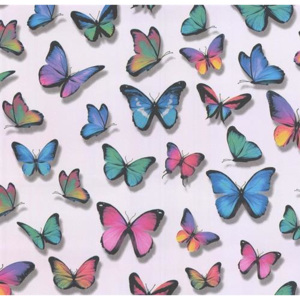 Papírové tapety na zeď Sweet & Cool 05239-10, motýlci barevní, rozměr 10,05 m x 0,53 m, P+S International