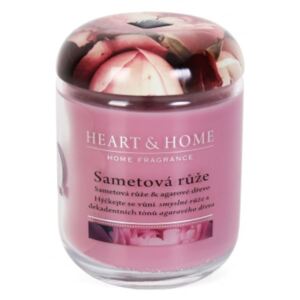 Heart & Home Střední svíčka Sametová růže 115g