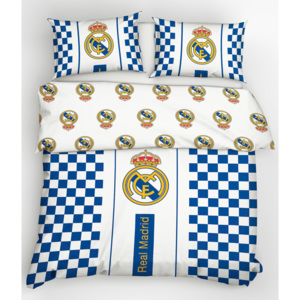 TIPTRADE Bavlněné povlečení Real Madrid Check 220x200 cm