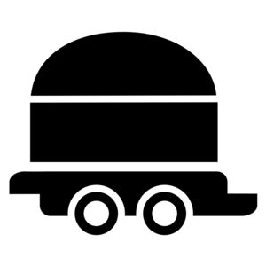 Vagónek s uhlím - samolepka na zeď