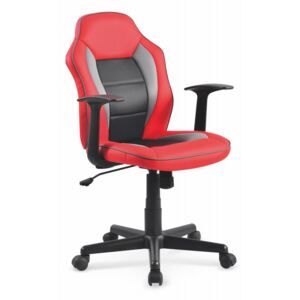 Halmar NEMO dětská otočná židle černá/červená
