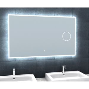 Besteco BRIGHT SILVER 60-140 - koupelnové zrcadlo s osvětlením a lupou Rozměry: 110x65cm