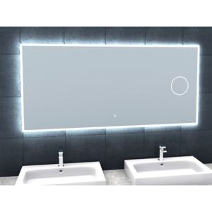 Besteco BRIGHT SILVER 60-140 - koupelnové zrcadlo s osvětlením a lupou Rozměry: 140x65cm
