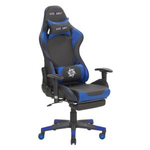 Kancelářská černo-modrá židle s nastavitelnou výškou VICTORY