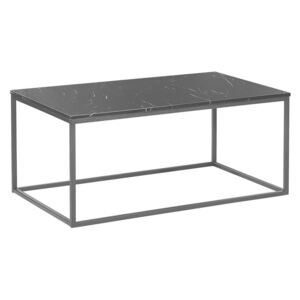 Konferenční stolek, černý s mramorovým efektem DELANO