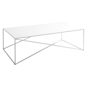 Nordic Design Bílý kovový konferenční stolek Mountain 140x80 cm