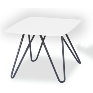 Tempo Kondela, s.r.o. Konferenční stolek, bílá vysoký lesk / černá, KANER 1