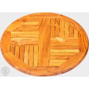FaKOPA Kulatý otočný stolek z teakového dřeva