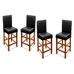 Barová židle Zion 4 dílný set | masivní akáciové dřevo