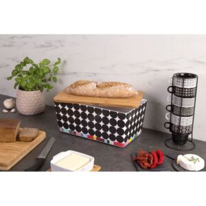 Chlebovka s prkénkem z bambusového vlákna, moderní box na potraviny s unikátní barevností