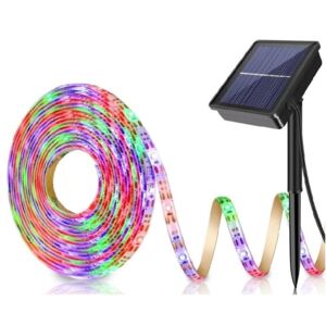 Lighting LED pásek DC5V solární SMD3528 RGB 5metrů/150diod voděodolný (Voděodolný solární LED pásek RGB 5 metrů)