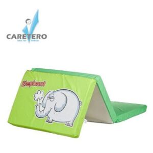 Skládací matrace do postýlky Caretero Elephant zelená