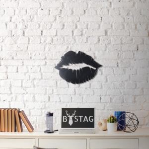 Nástěnná kovová dekorace Lips, 49 x 35 cm