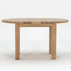 Rozkládací kruhový jídelní stůl z dubového dřeva VIDA Living Breeze, průměr 1,4 m