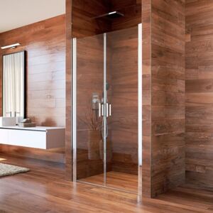 MEREO-Sprchové dveře, LIMA, dvoukřídlé, lítací, 100 cm Výplň: čiré