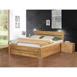 Vykona postel ANETA Povrchová úprava: č. 11 - odstín olše, výška postranice: 45 cm, Rozměry ( šířka x délka): 90 x 200 cm