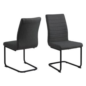 Designová jídelní židle Daitaro tmavě šedá / černá