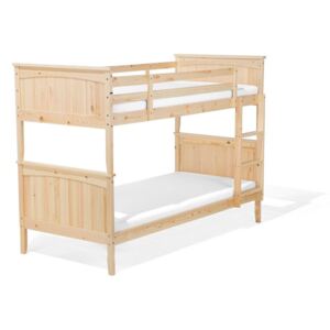 Světlá dřevěná patrová postel 90x200 cm RADON