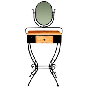 IRON ART Malaga, toaletní stolek Povrchová úprava: Šedá, Provedení barvy dřeva: Medová