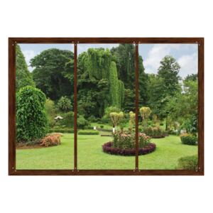 Fototapeta vliesová čtyřdílná Zahrada za oknem