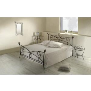 IRON - ART postel Siracusa Povrchová úprava: Šedá, Rozměry ( šířka x délka): 180 x 200 cm