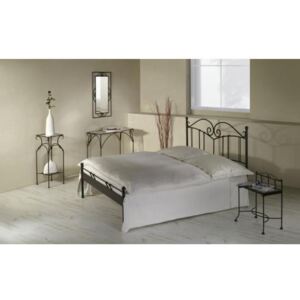 IRON - ART postel SARDEGNA Povrchová úprava: Rustikální hnědá, Rozměry ( šířka x délka): 180 x 200 cm