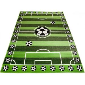 Dětský kusový koberec Fotbalové hřiště zelený, Velikosti 300x400cm