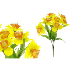Narciska, květina umělá, barva žluto-oranžová SG6018-OR