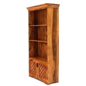 Dvoudveřová knihovna z palisandrového dřeva Massive Home Rosie Palisandr Only Stain