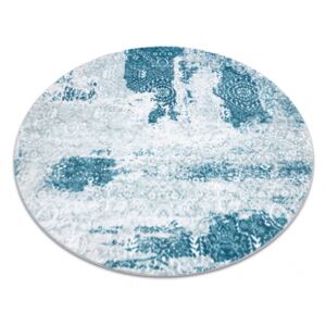 Kulatý koberec MEFE 8731 Vintage modrý / krémový Rozměr: průměr 100 cm