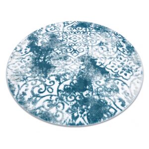 Kulatý koberec MEFE 8724 Vintage modrý / krémový Rozměr: průměr 100 cm