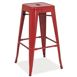 Barová židle SHORT, 76x31x31, červená