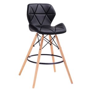 Design Barová židle KLIPP BAR - koženka, bukový základ - výběr barev