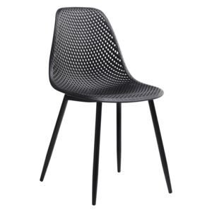 Design židle TIVOLI černá - polypropylén, kov